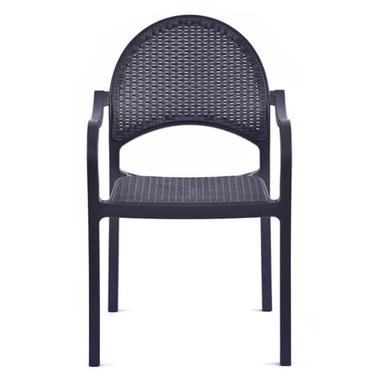 Odilia Outdoor Polypropylene Armchair In Anthracite_5