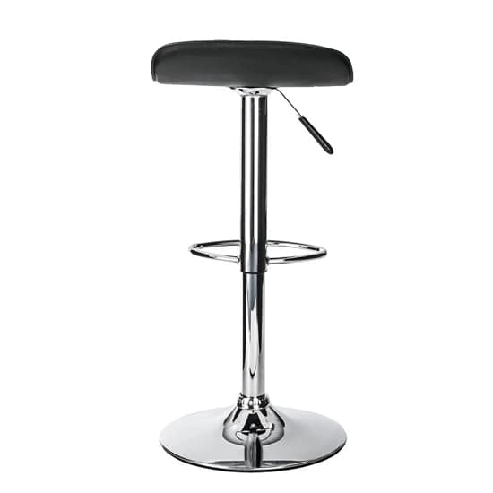 Ohioan Leather Bar Stool With Chrome Base In Black_3