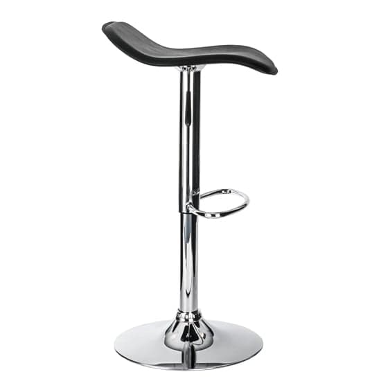 Ohioan Leather Bar Stool With Chrome Base In Black_4