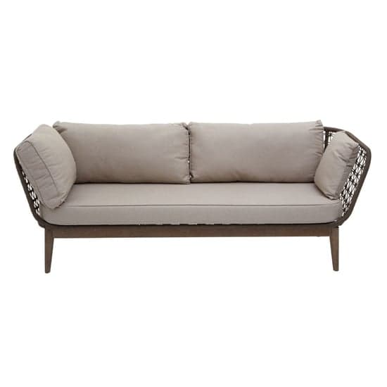 Okala Woven 3 Seater Sofa With Grey Fabric Cushion In Natural_2