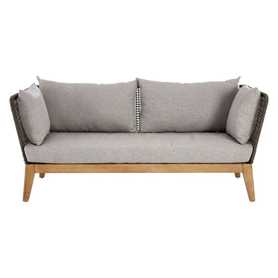 Okala Woven Rope 3 Seater Sofa With Wooden Frame In Light Grey_2