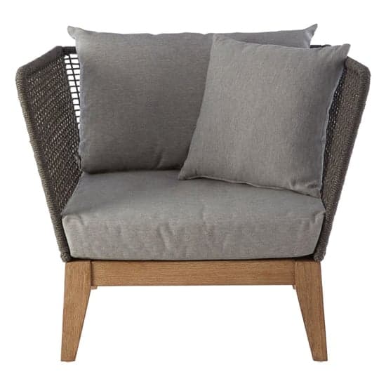 Okala Woven Rope Armchair With Wooden Frame In Light Grey_2