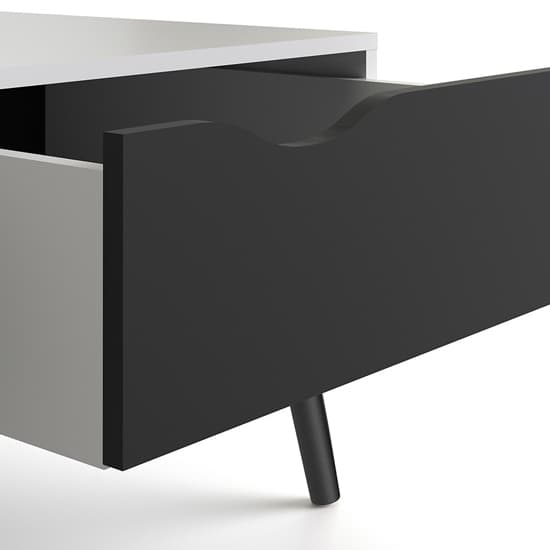 Oklo 1 Drawer Storage Coffee Table In White And Matt Black_5