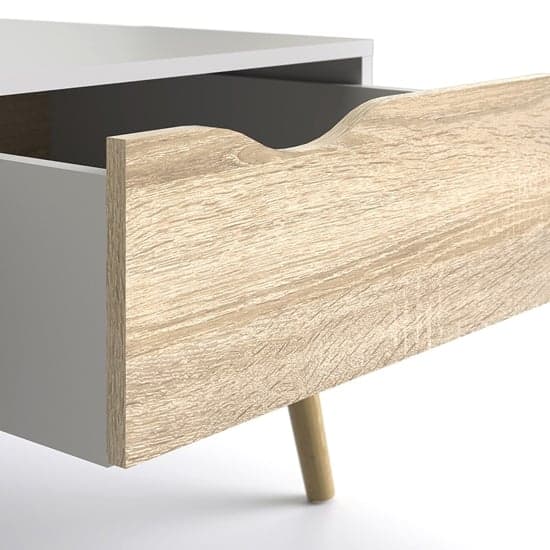 Oklo 1 Drawer Wooden Storage Coffee Table In White And Oak_5