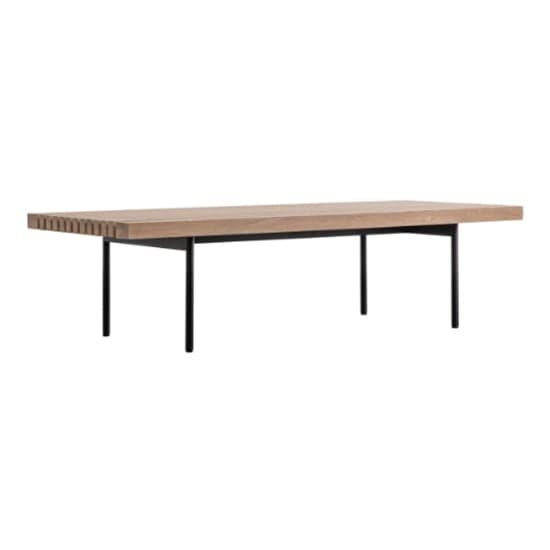 Okonma Wooden Coffee Table With Metal Legs In Oak_2