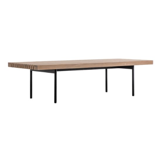 Okonma Wooden Coffee Table With Metal Legs In Oak Furniture in Fashion