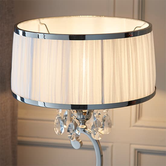 Oksana Medium Table Lamp In Nickel With White Shade_3