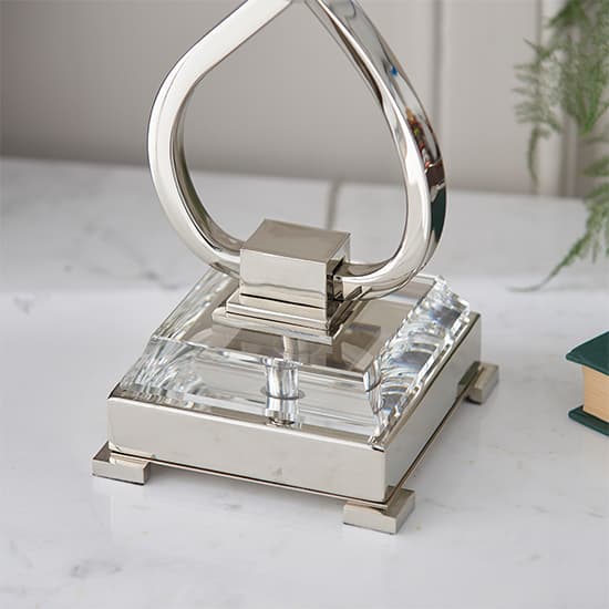 Oksana Medium Table Lamp In Nickel With White Shade_5