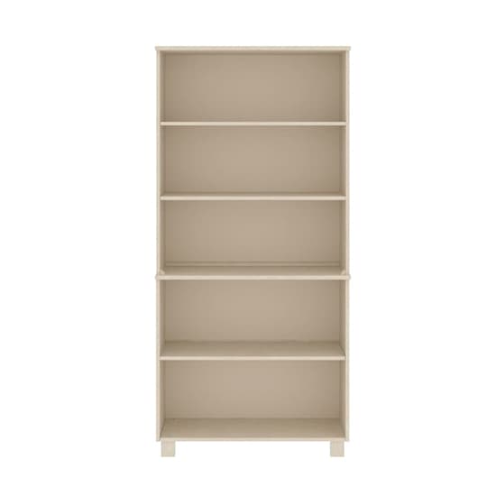 Olavi Solid Pinewood Bookcase With 4 Shelves In Honey Brown_4