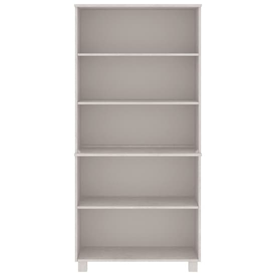 Olavi Solid Pinewood Bookcase With 4 Shelves In White_4