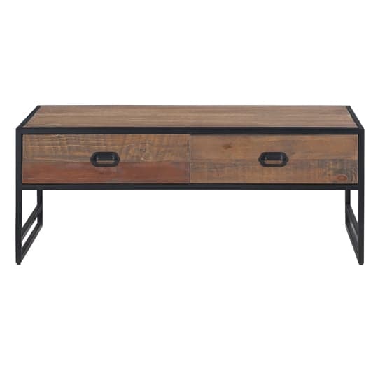 Olbia Wooden Coffee Table With 4 Drawers In Oak_2