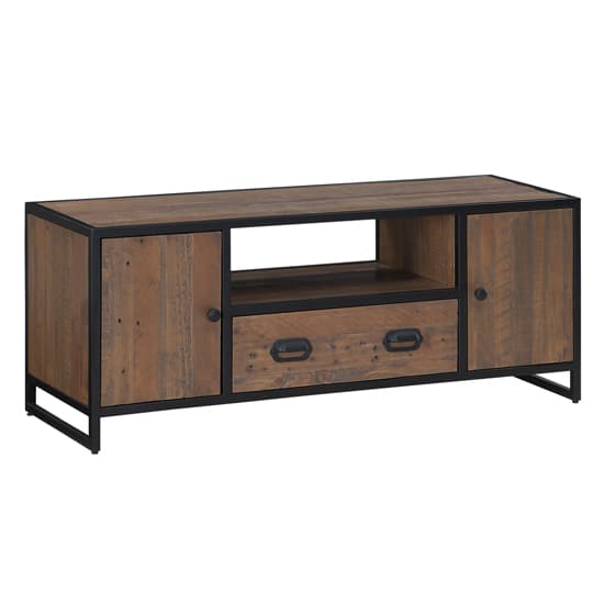 Olbia Wooden TV Stand With 2 Doors 1 Drawer In Oak_3