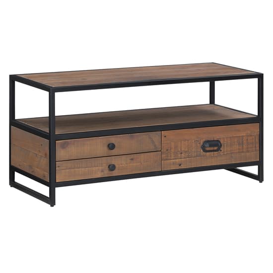Olbia Wooden TV Stand With 3 Drawers In Oak_3