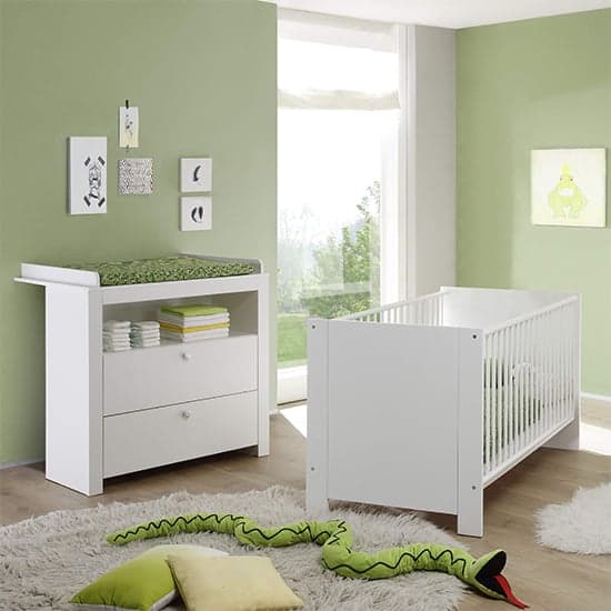 Oley Baby Room Wooden Furniture Set 1 In White_1