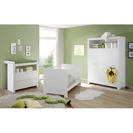 Oley Baby Room Wooden Furniture Set In White_1