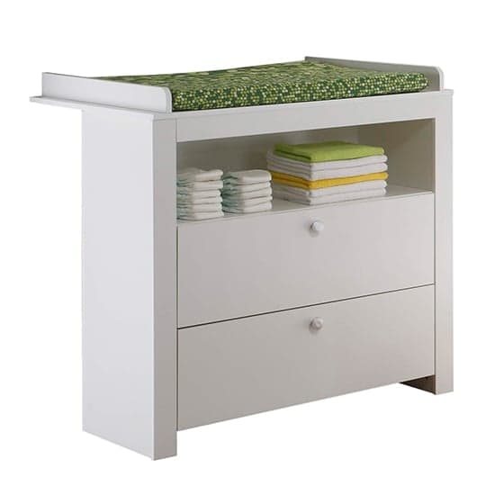Oley Wooden Storage Cabinet With Changer Top In White_2