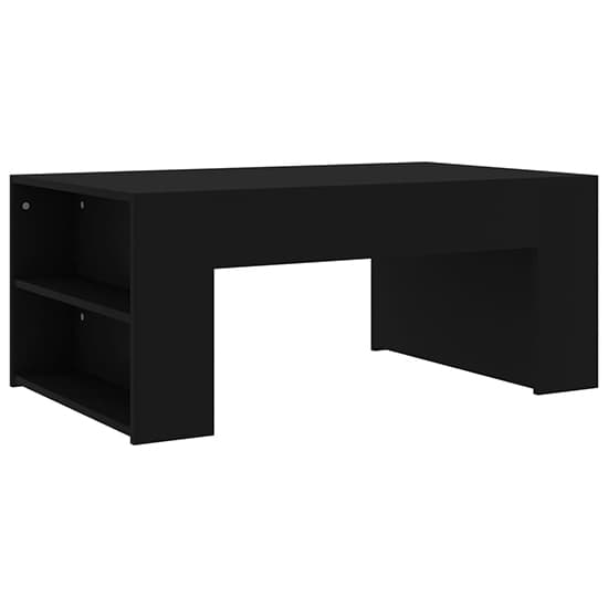Olicia Wooden Coffee Table With Shelves In Black_3