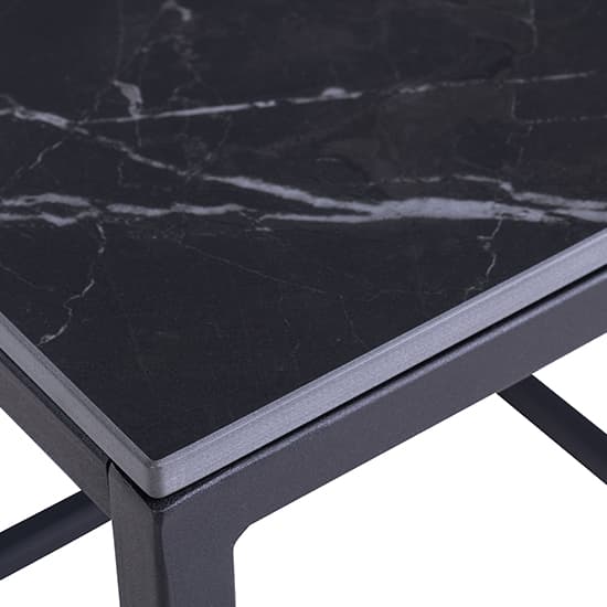 Olivia Sintered Stone Console Table In Mooney Black Furniture in Fashion