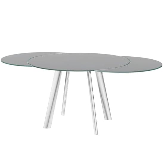 Osterley Swivel Extending Grey Glass Dining Table_1