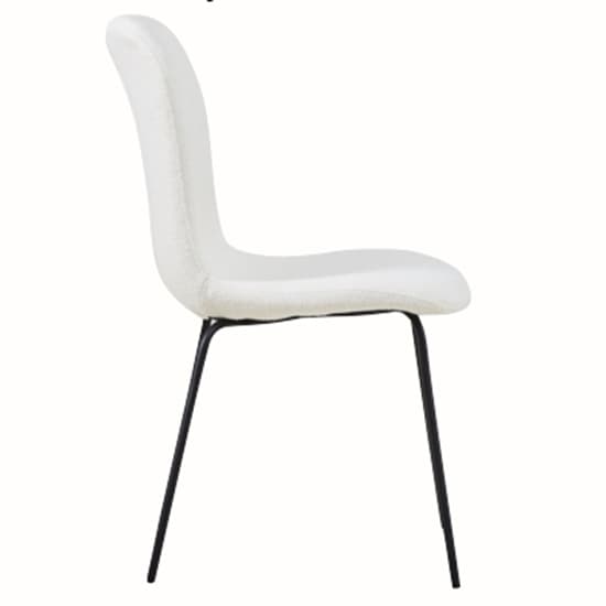 Ontario Fabric Dining Chair In Ivory With Black Metal Frame_3