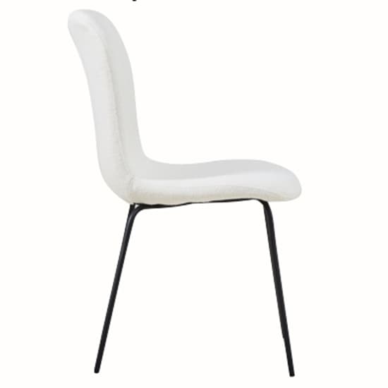 Ontario Ivory Fabric Dining Chairs With Black Frame In Pair_4