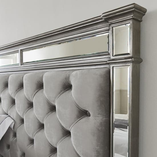 Opel Mirrored Wooden King Size Bed In Silver And Grey_2