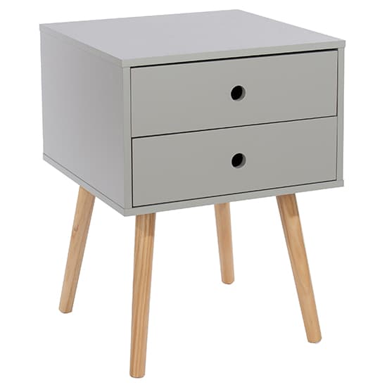 Outwell Scandia Bedside Cabinet In Grey With Wood Legs_3