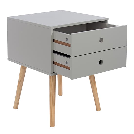 Outwell Scandia Bedside Cabinet In Grey With Wood Legs_4
