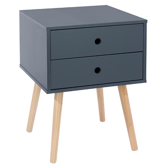 Outwell Scandia Bedside Cabinet In Midnight Blue With Wood Legs_3