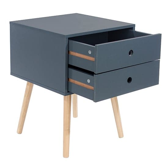 Outwell Scandia Bedside Cabinet In Midnight Blue With Wood Legs_4