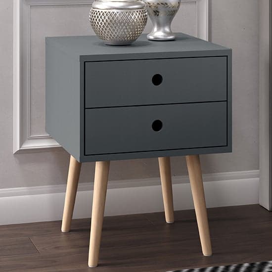 Outwell Scandia Bedside Cabinet In Midnight Blue With Wood Legs_1