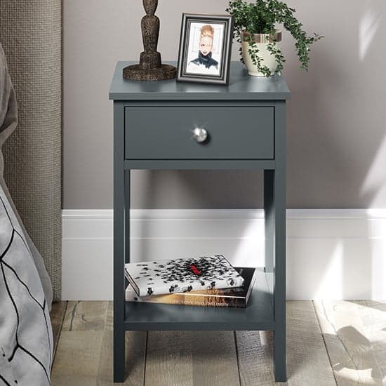 Outwell Shaker Petite Bedside Cabinet In Midnight Blue_2