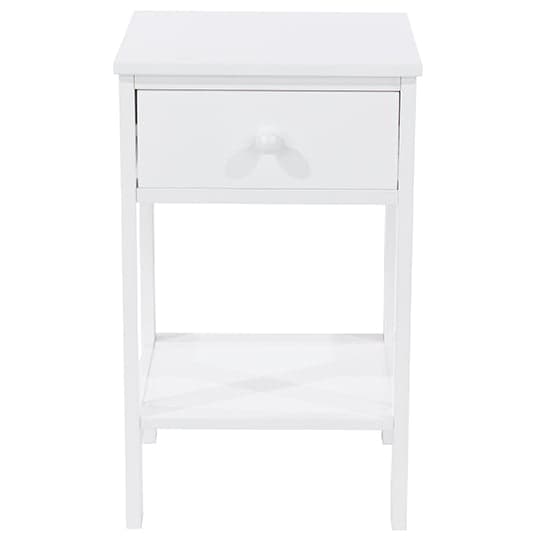 Outwell Shaker Petite Bedside Cabinet In White 1 Drawer_2