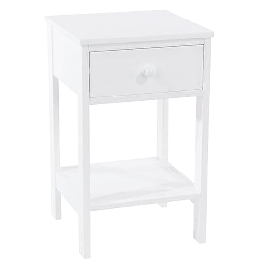 Outwell Shaker Petite Bedside Cabinet In White 1 Drawer_1