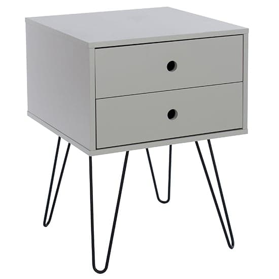 Outwell Telford Bedside Cabinet In Grey With Metal Legs_2