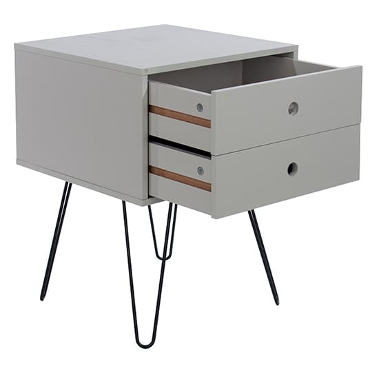 Outwell Telford Bedside Cabinet In Grey With Metal Legs_3