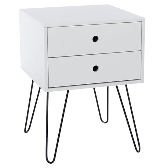 Outwell Telford Bedside Cabinet In White With 1 Drawer_1