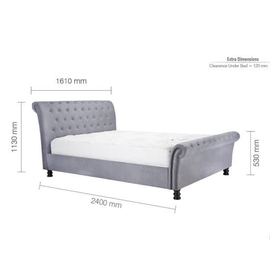 Opulent Fabric King Size Bed In Grey_3