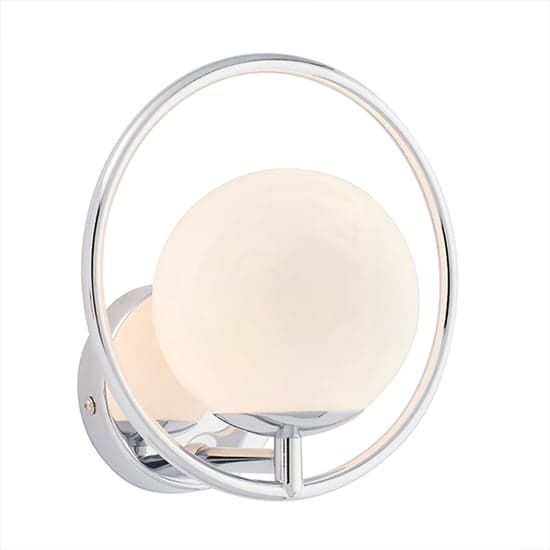 Orb Opal Glass Shade Wall Light In Chrome_2