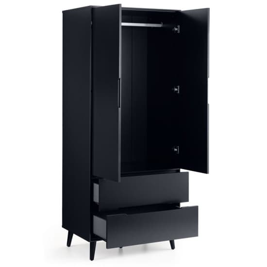 Abrina Wooden Wardrobe With 2 Doors And 2 Drawers In Anthracite_3