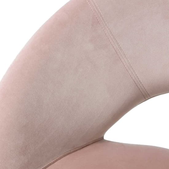 Orem Pink Velvet Dining Chairs With Chrome Metal Legs In Pair