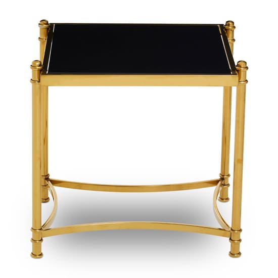 Orion Black Glass Top Side Table With Gold Metal Frame_3