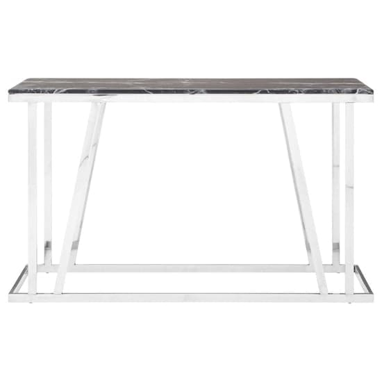Orion Black Marble Top Console Table With Chrome Frame_2