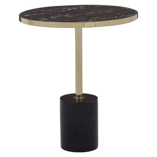 Orizone Black Marble End Table With Gold Steel Frame_1