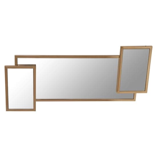 Orizone Wall Mirror With Matt Gold Stainless Steel Frame_2