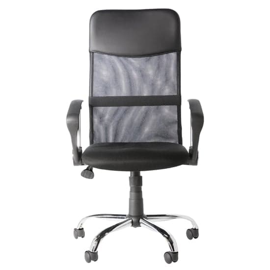 Orland Home Office Chair With PU Headrest In Black_3