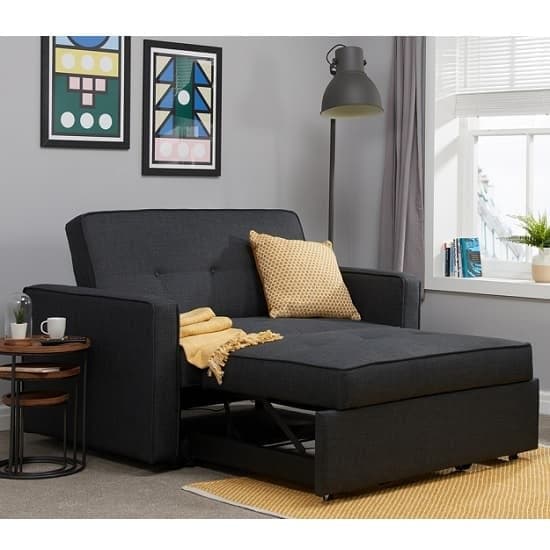 Orlando Fabric Sofa Bed In Grey_4