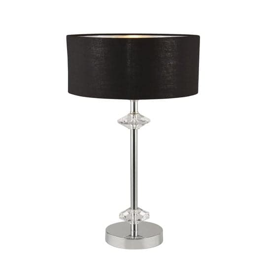 Orleans Chrome Table Lamp With Black Shade And Silver Inner_1