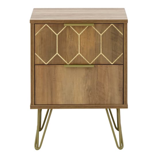 Orleans Wooden Bedside Cabinet 2 Drawers In Mango Wood Effect_5