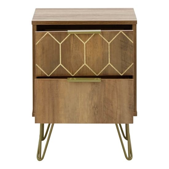 Orleans Wooden Bedside Cabinet 2 Drawers In Mango Wood Effect_6